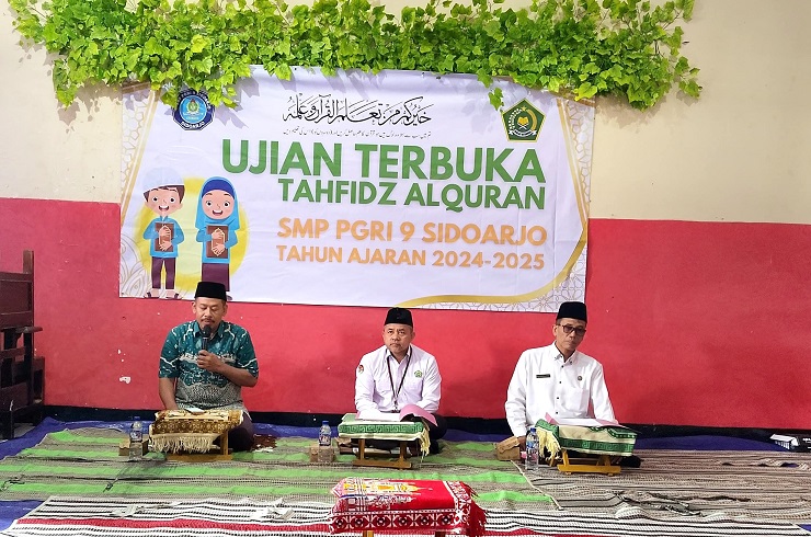 Kemenag Lakukan Uji Terbuka Tahfidz Al Qur’an Bagi Siswa SMP PGRI 9 Sidoarjo