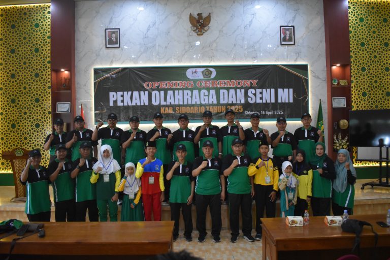 PORSENI MI Kabupaten Sidoarjo 2025 Resmi Dibuka Kepala Kantor : Siap Cetak Juara Menuju Provinsi