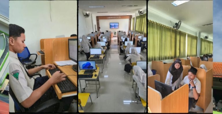 Ujian Praktek Informatika & Tahfidz Juz 30 Kelas IX berlangsung di MTsN 2 Sidoarjo