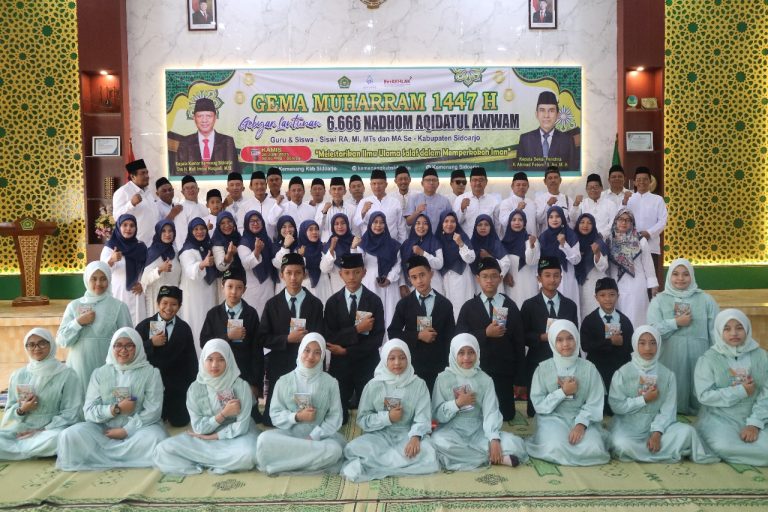 Kemenag Sidoarjo Gelar Gema Muharram 1447 H: 6.666 Siswa / siswi Lantunkan Nadhom Aqidatul Awam