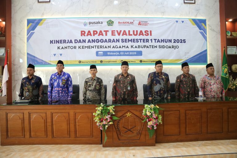 Kemenag Sidoarjo Gelar Rapat Evaluasi Kinerja dan Anggaran Semester I Tahun 2025