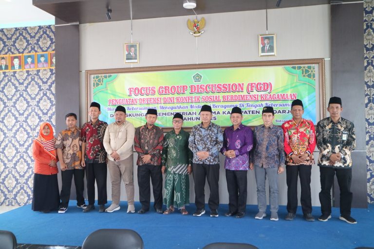 Kemenag Sidoarjo Gelar FGD Penguatan Deteksi Dini Konflik Sosial Keagamaan