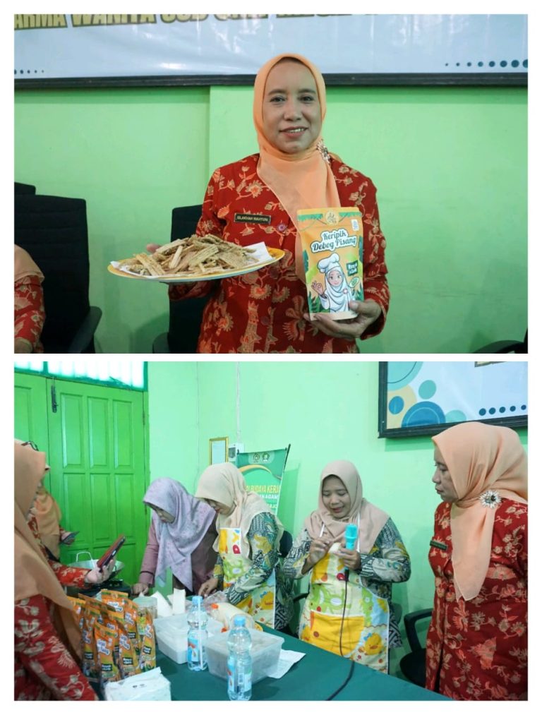Pertemuan Rutin Dharma Wanita Sub Unit MTsN 4 Sidoarjo: Pelatihan Pembuatan Kripik Debog Pisang sebagai Wujud Kepedulian terhadap Lingkungan