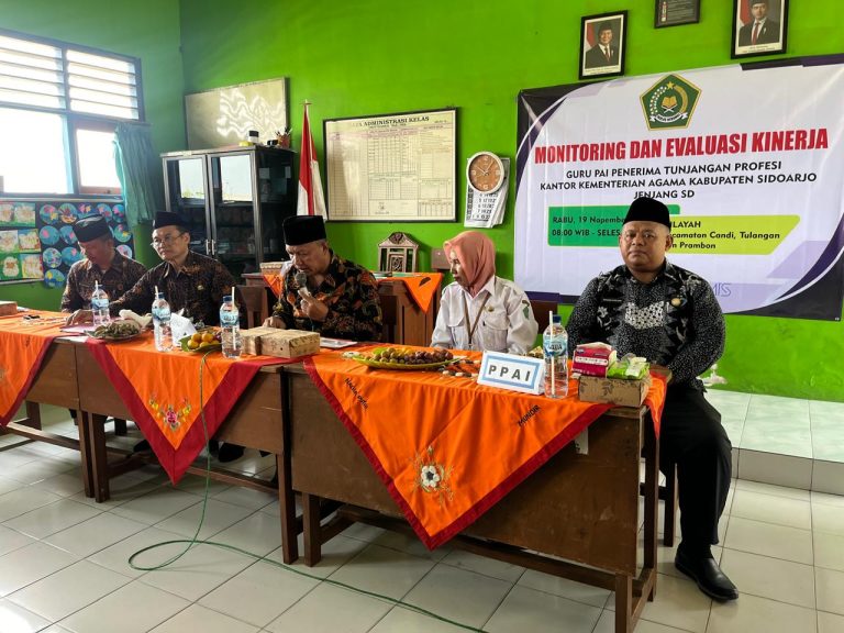 Guru PAI SD Candi, Tanggulangin, Tulangan Dievaluasi, Kepala Kantor Tekankan Kurikulum Berbasis Cinta dan Moderasi Beragama