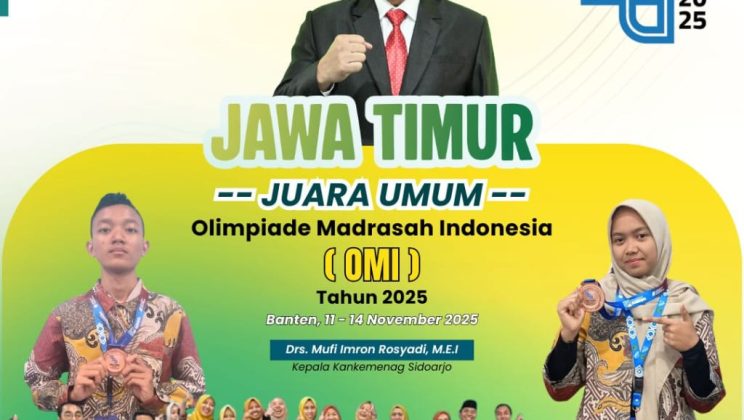 Jatim Juara Umum Nasional, Sidoarjo Borong 2 Medali dalam Ajang Olimpiade Madrasah Indonesia 2025