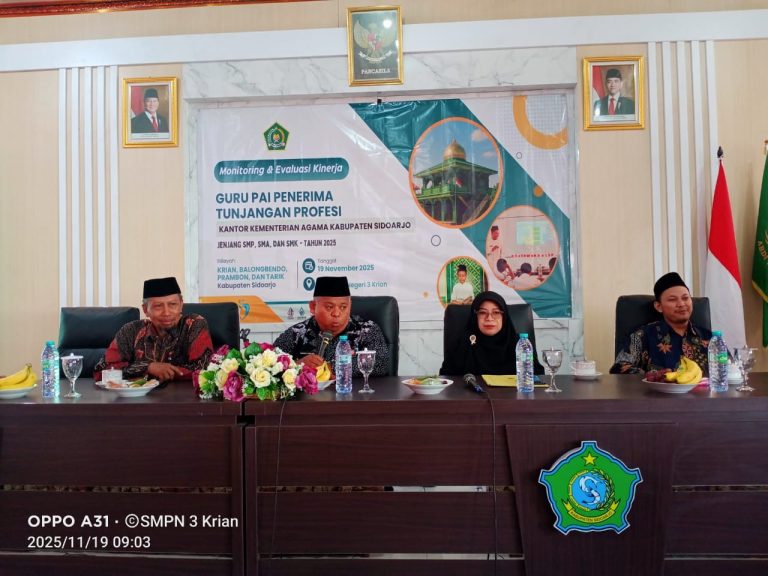 Pengawas Kemenag Lakukan Monitoring dan Evaluasi Kinerja Guru PAI Penerima Tunjangan Profesi