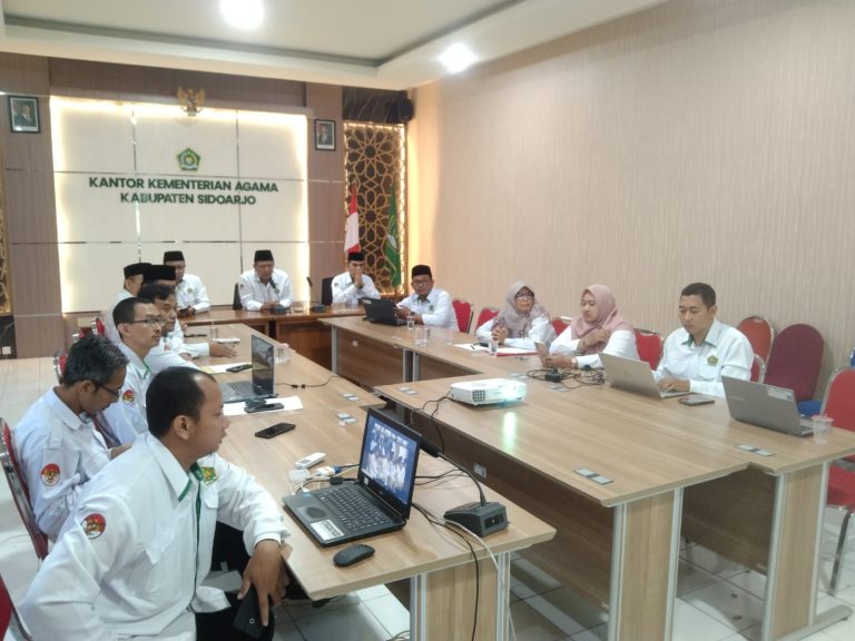 Kemenag Sidoarjo Ikuti Submit Serentak PMPZI, Raih Indeks 93,9