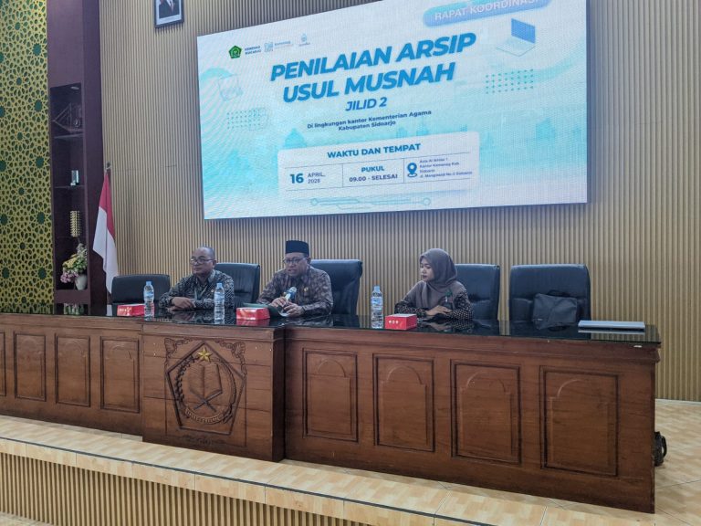 Kemenag Sidoarjo Perkuat Tata Kelola Arsip melalui Penilaian Arsip Usul Musnah
