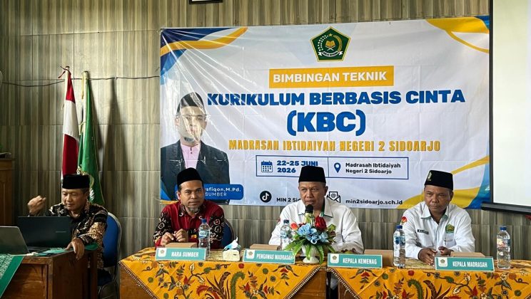 MIN 2 Gelar BIMTEK KBC ( Kurikulum Berbasis Cinta)  Dibuka Oleh KanKemenag Kab Sidoarjo