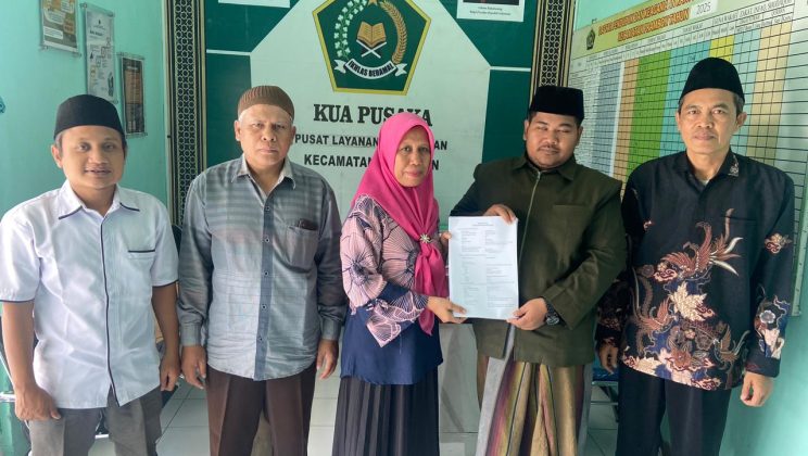 KUA Prambon Fasilitasi Ikrar Wakaf Tanah untuk Pondok Pesantren Tahfidzul Qur’an Putri Nurul Huda
