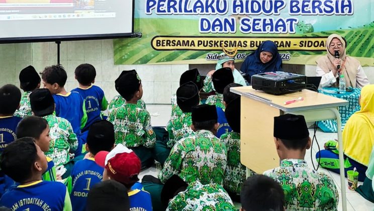 Edukasi Sejak Dini, MIN 1 Sidoarjo Gandeng Puskesmas Buduran Gelar Sosialisasi PHBS