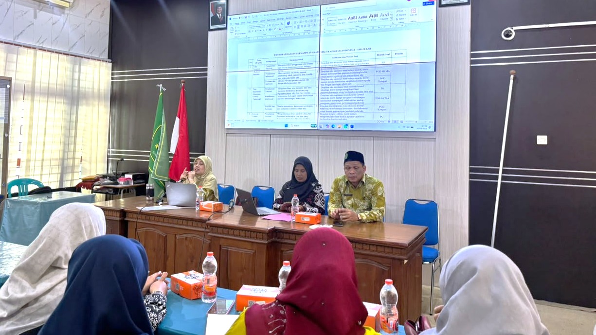 Penguatan Kompetensi Guru Pembina TKA MA Se-KKM Sidoarjo mapel Matematika, B.Indonesia dan B.Inggris