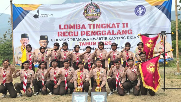 Tampil Tangguh, Tim Pramuka Bhimasena MTsN 2 Sidoarjo Raih Juara 2 Regu Berprestasi Baik di LT II Kwaran Krian