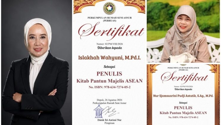 Sepuluh Guru MTsN 4 Sidoarjo Torehkan Rekor MURI Lewat Kitab Pantun Majelis ASEAN
