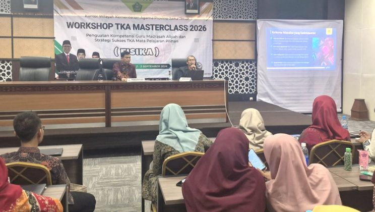 Guru MAN Sidoarjo mengikuti Workshop TKA Masterclass 2026 yang diadakan oleh Kanwil Kemenag Jawa Timur