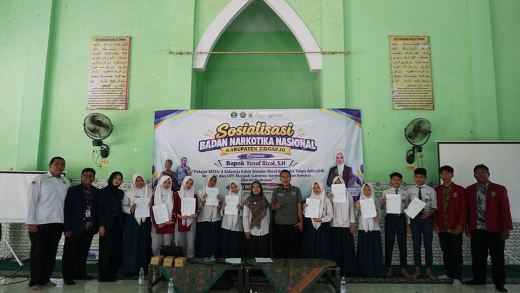 Cegah Narkoba, MTsN 4 Sidoarjo Gandeng BNN Bentuk Generasi Bersinar