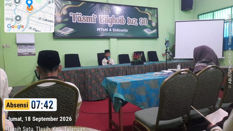 Tasmi’ Juz 30 Warnai Kegiatan Kelas Tahfidz 7D MTsN 4 Sidoarjo, Disiarkan Langsung via Instagram