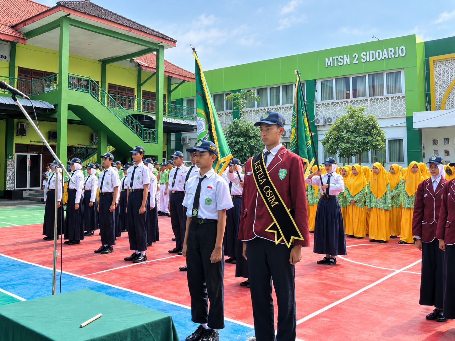 Peringati Hari Sumpah Pemuda, MTsN 2 Sidoarjo Lantik Pengurus OSIM dan Tanamkan Semangat Kepemimpinan